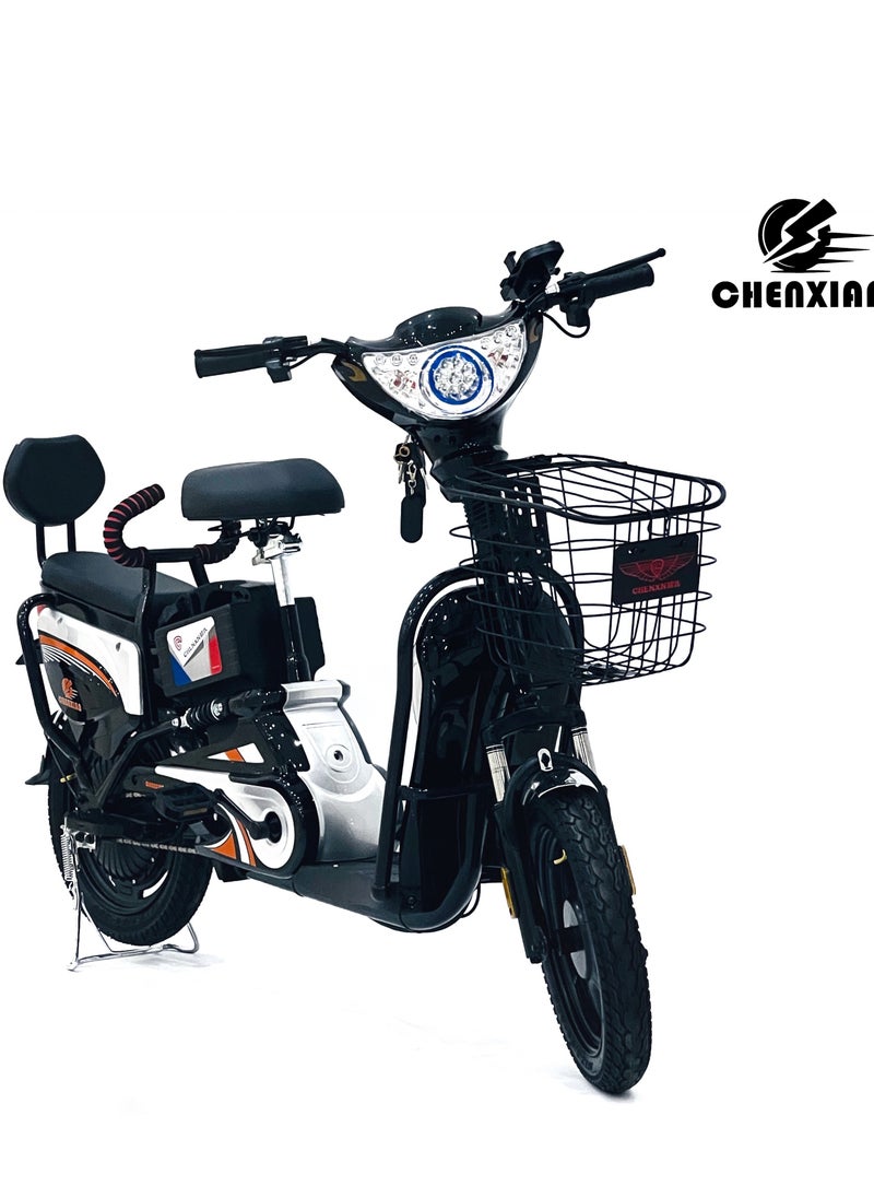 Chenxian E-Bike 16 Number with Brushless Motor 350W Motor 16-Inch/14-Inch Tires 3 Gears LED Display 4 Shock Absorbers 30-35 km Range Adult Commuter & Off-Road Bike