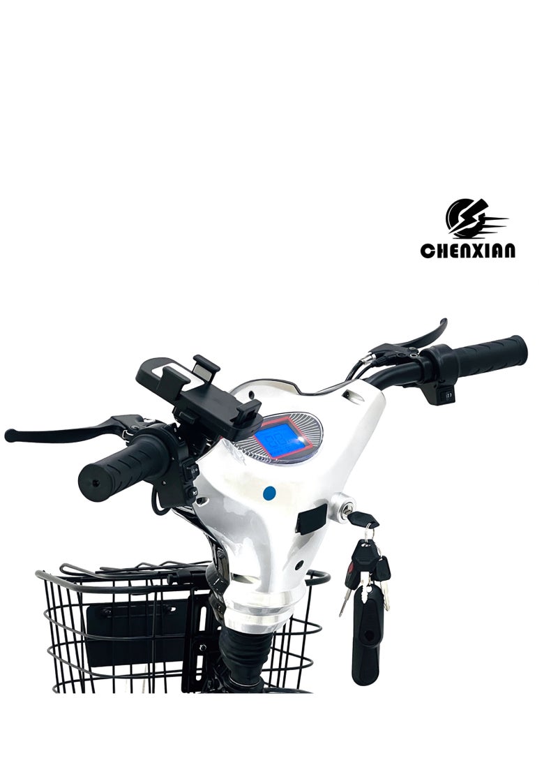 Chenxian E-Bike 16 Number with Brushless Motor 350W Motor 16-Inch/14-Inch Tires 3 Gears LED Display 4 Shock Absorbers 30-35 km Range Adult Commuter & Off-Road Bike