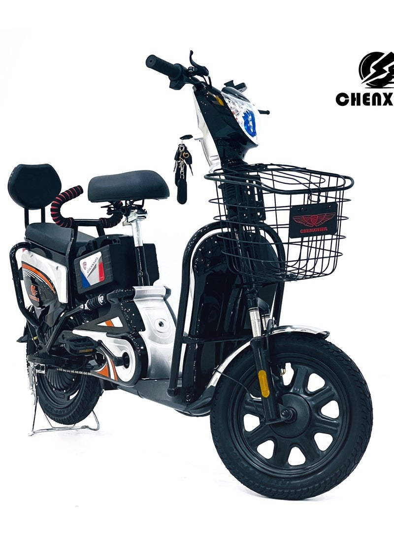 Chenxian E-Bike 16 Number with Brushless Motor 350W Motor 16-Inch/14-Inch Tires 3 Gears LED Display 4 Shock Absorbers 30-35 km Range Adult Commuter & Off-Road Bike