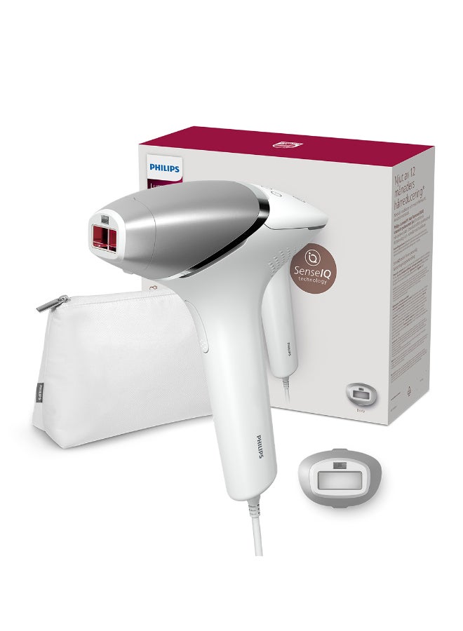 Philips Lumea IPL, Hair Removal, 8000 Series, Sense IQ Technology, Body Treatment Attachment, Corded Use, BRI940/00, 60 Days Money Back Guarantee White/Silver