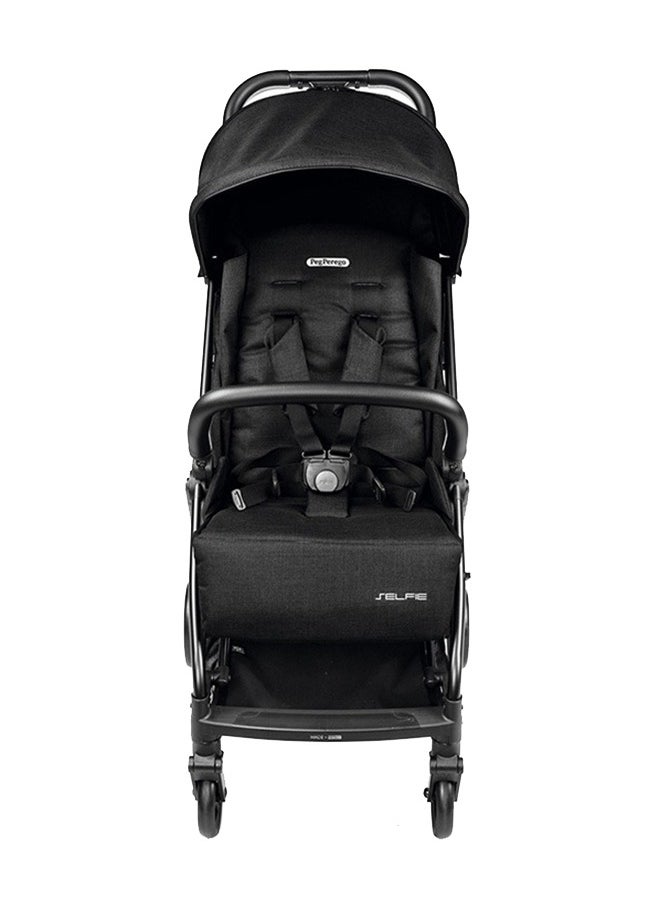 Selfie Onyx Stylish Lightweight/Compact Infant Travel Stroller For Kids/Toddlers With Automatic Closing/Adjustable Backrest/Footrest, Suitable From Birth Upto 17 Kg - Black