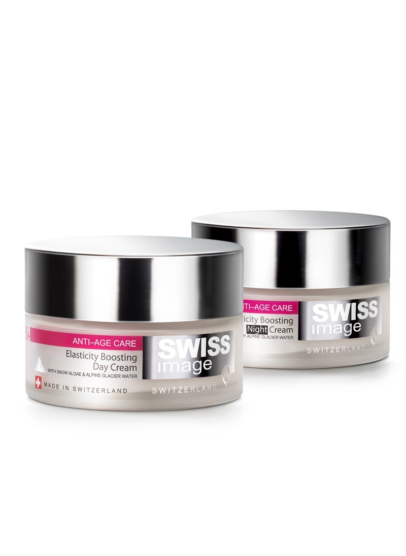 Anti Age 36+ Elasticity Boosting Day Cream & Night Cream Special Offer Pack 2 X 50ml, W/ SPF Filter, Collagen Boosting