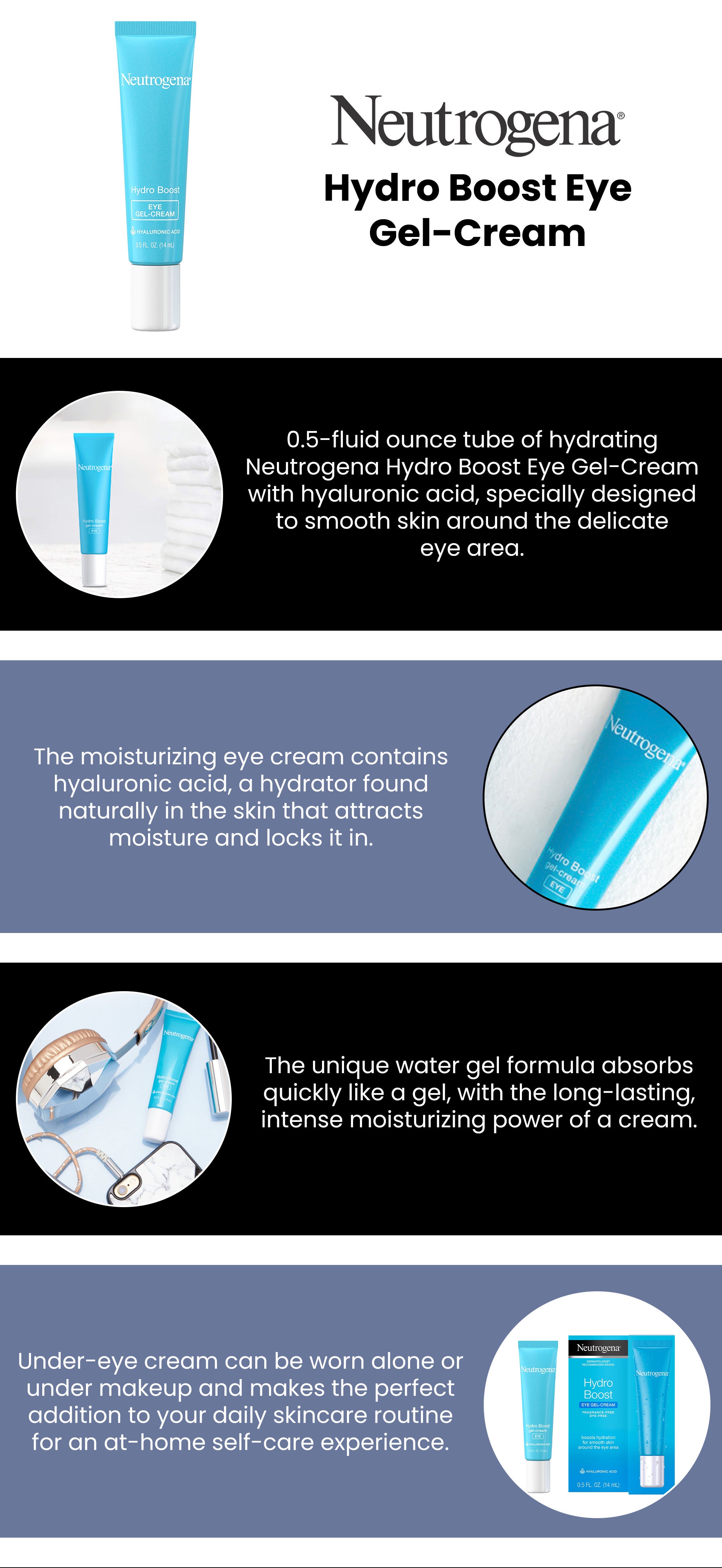 Hydro Boost Eye Gel-Cream Blue 0.5Fluid Ounce