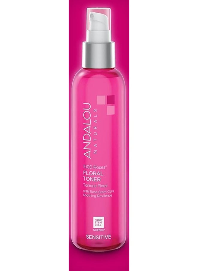 Andalou Naturals 1000 Roses Floral Toner, Infused With Rose Stem Cells, Soothing Resilience, Sensitive 178ml