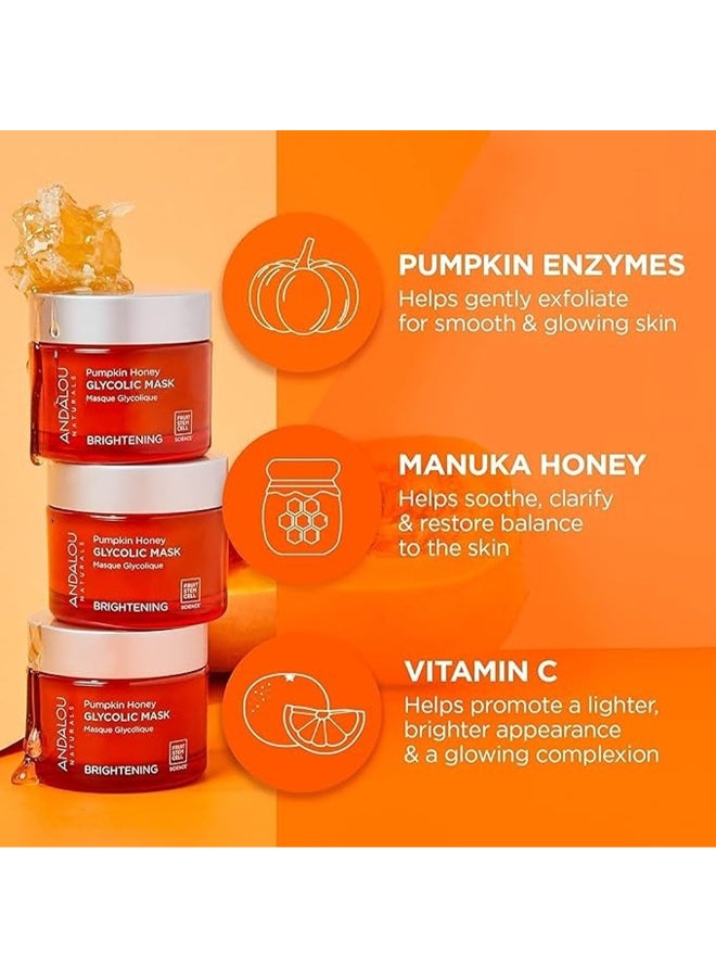 Andalou Naturals Pumpkin Honey Glycolic Mask, Brightening 50grams
