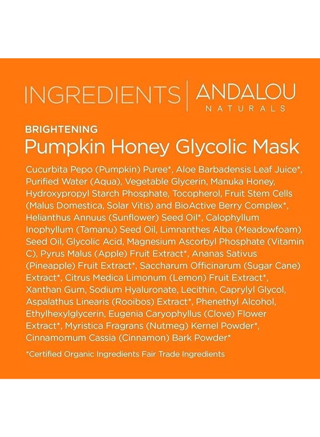 Andalou Naturals Pumpkin Honey Glycolic Mask, Brightening 50grams