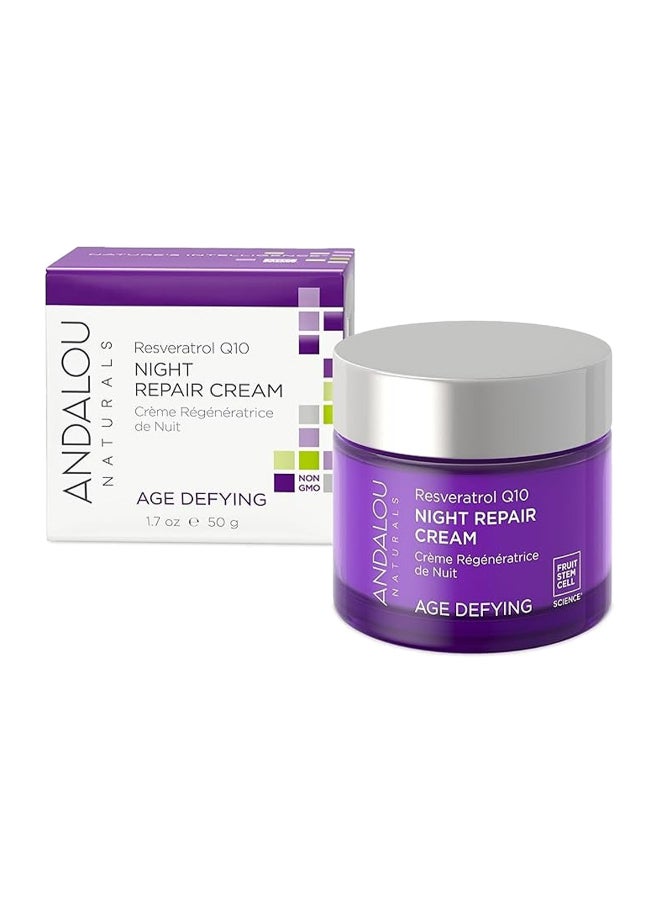 Andalou Naturals Resveratrol Q10 Night Repair Cream, Age Defying 50ml