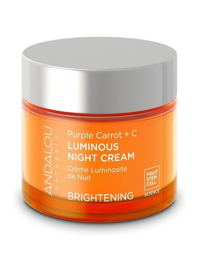 Andalou Naturals Purple Carrot Luminous Night Cream, Brightening 50grams