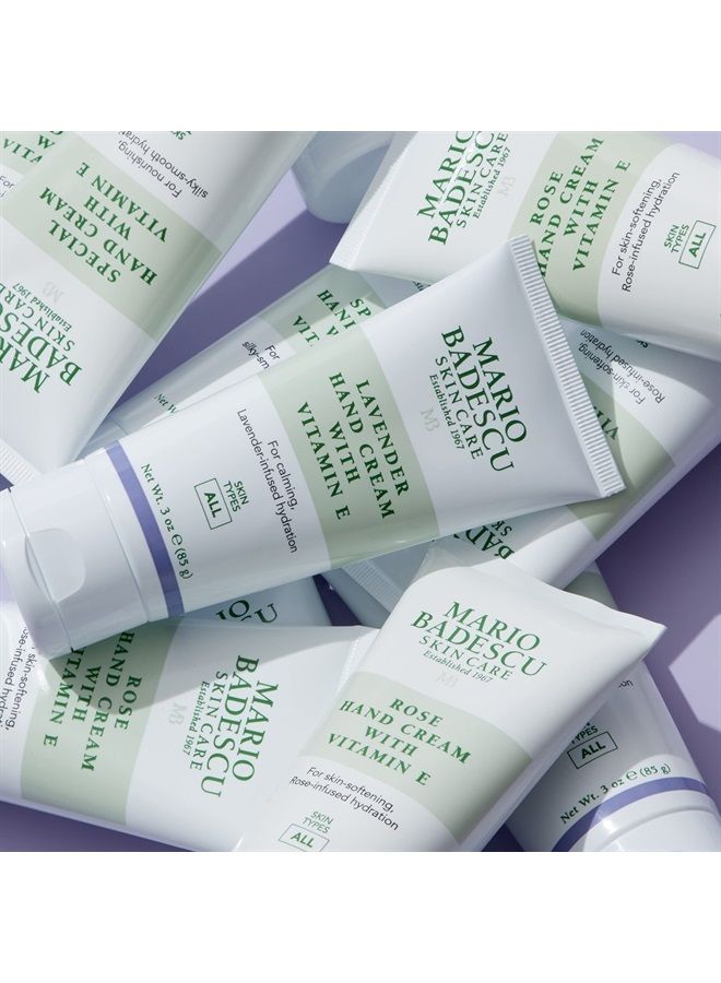 Unscented Hand Cream with Vitamin E for Men and Women, Non-Greasy, Light and Fast-Absorbing Hand Cream for Dry Cracked Hands, Ideal for All Skin Types, 3 Oz
