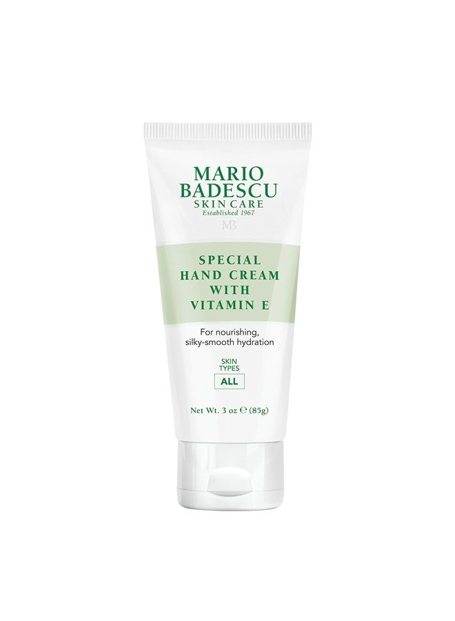 Unscented Hand Cream with Vitamin E for Men and Women, Non-Greasy, Light and Fast-Absorbing Hand Cream for Dry Cracked Hands, Ideal for All Skin Types, 3 Oz