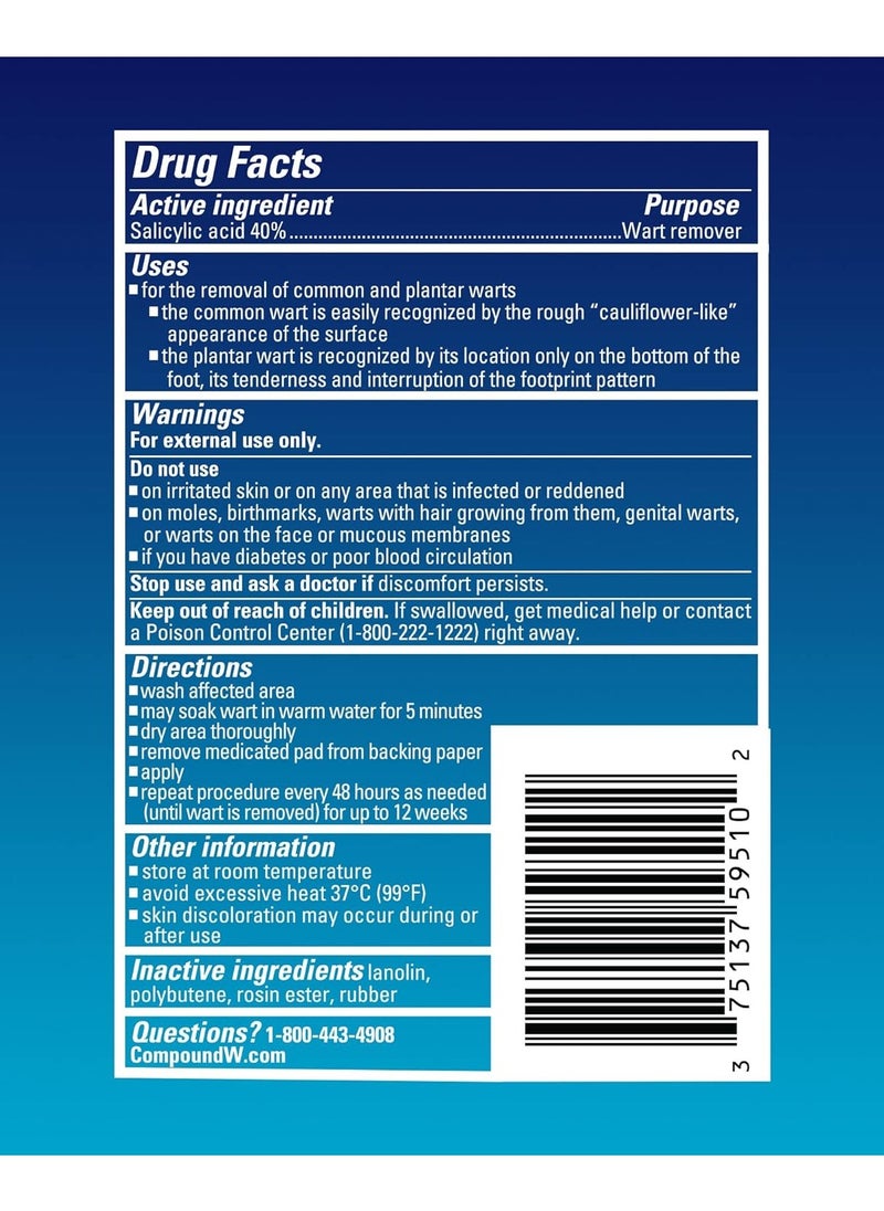 Wart Remover Maximum Strength One Step Pads, 14 Medicated Pads