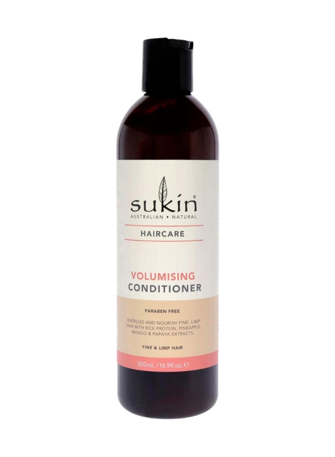 Sukin Haircare Volumising Conditioner, Infused With Rice Protein & Pineapple Papaya Extracts Pineapple & Mango Extracts 500ml