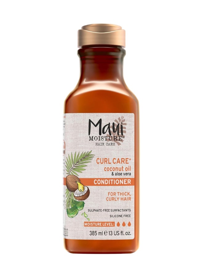 Maui Moisture Curl Care Conditioner With Coconut Oil & Aloe Vera For Thick, Curly Hair, Sulphate-Free And Silicone-Free 385ml