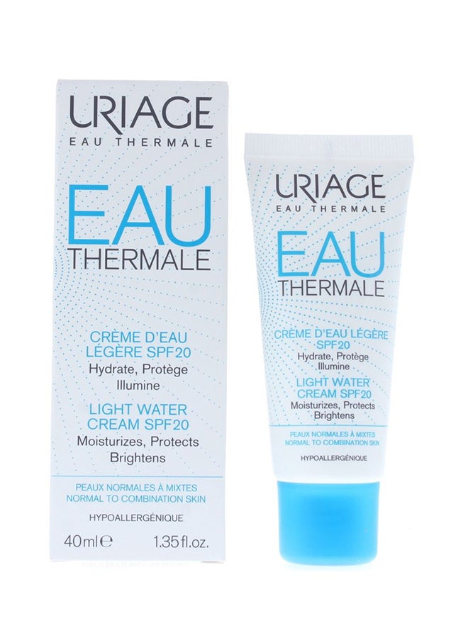 Eau Thermal Moisturizing Water Cream Spf 20  40 Ml 40ml