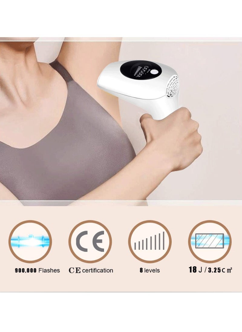 900000 Flashes Permanent IPL Laser Hair Removal Electric Epilator Machine White