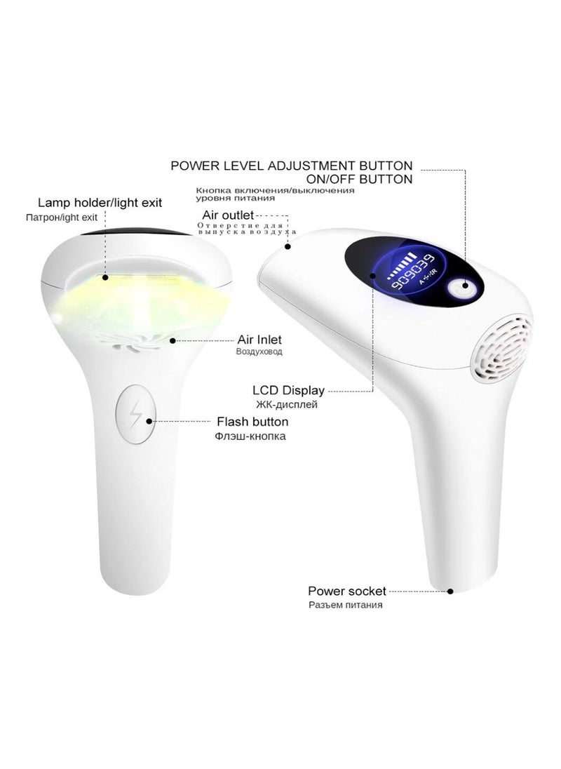 900000 Flashes Permanent IPL Laser Hair Removal Electric Epilator Machine White