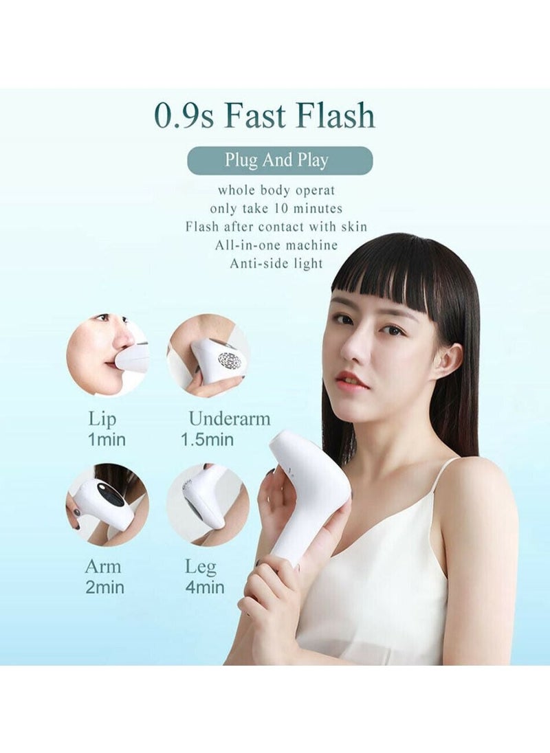 900000 Flashes Permanent IPL Laser Hair Removal Electric Epilator Machine White