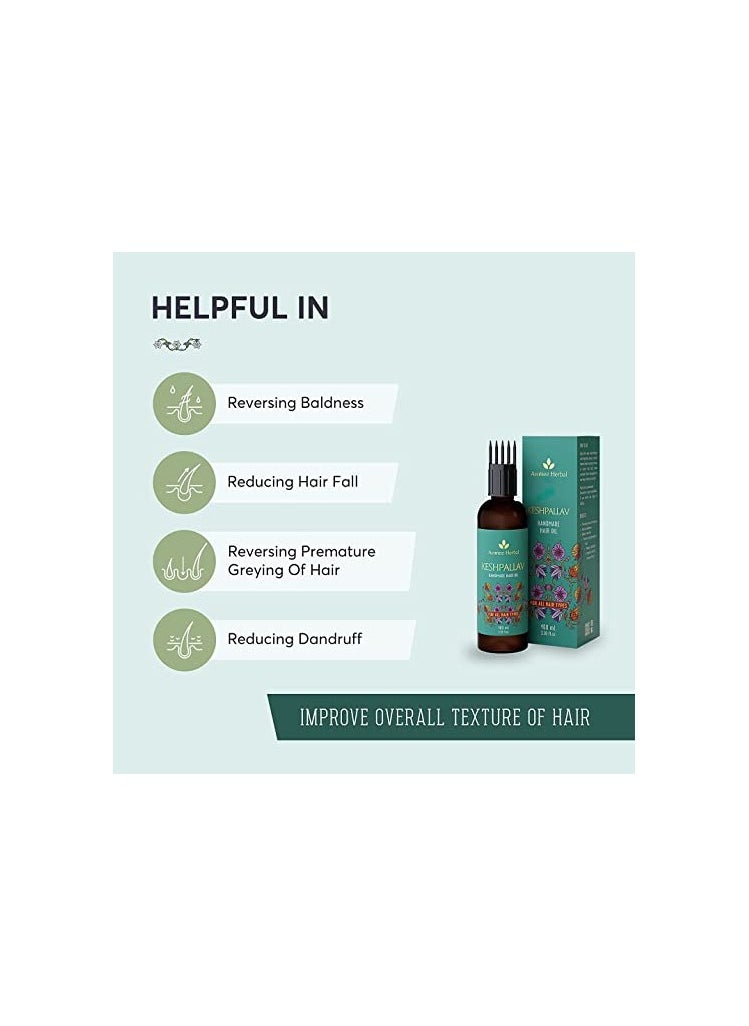 Avimee Herbal Keshpallav Hair Oil For Men And Women Reduces Hair Fall and Dandruff Promotes Hair Growth 100 Ml