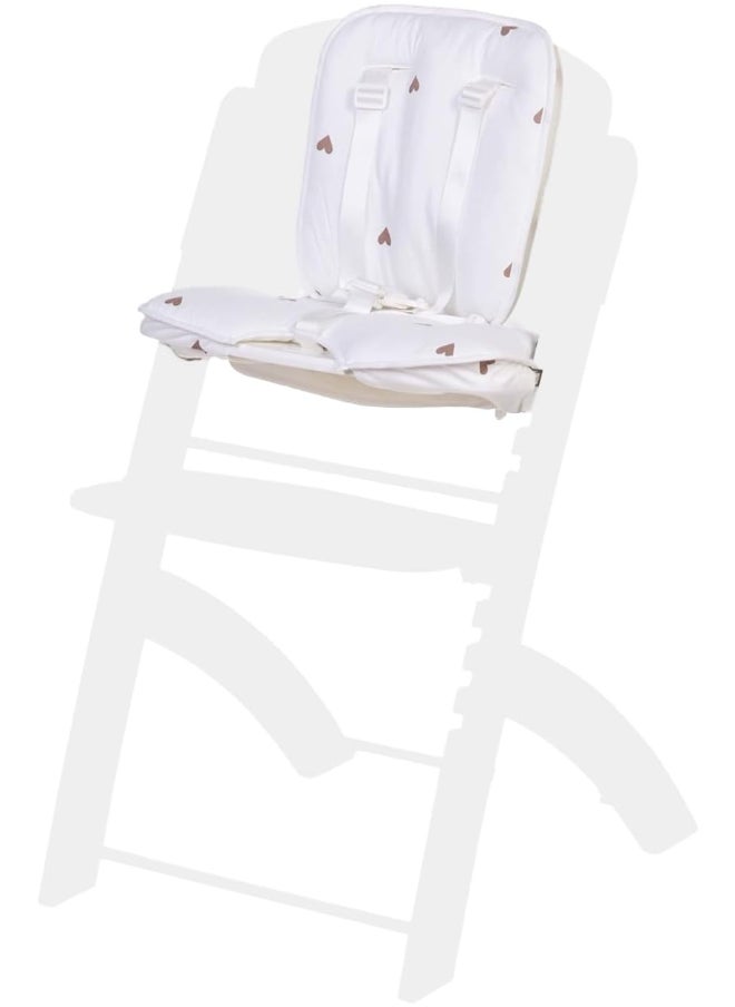 Cushion For Evosit High Chair, 100% Oekotex Cotton Jersey, Jersey Hearts