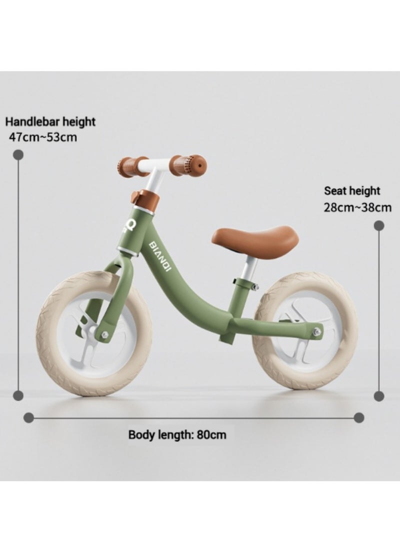 Children's Walker, Children's Balance Bike, Pedal-less Bicycle, 360° Swivel Handlebars, Carbon Steel Frame and Shock Absorbing Tires, Neutral, For 3-6 Years, Blue
