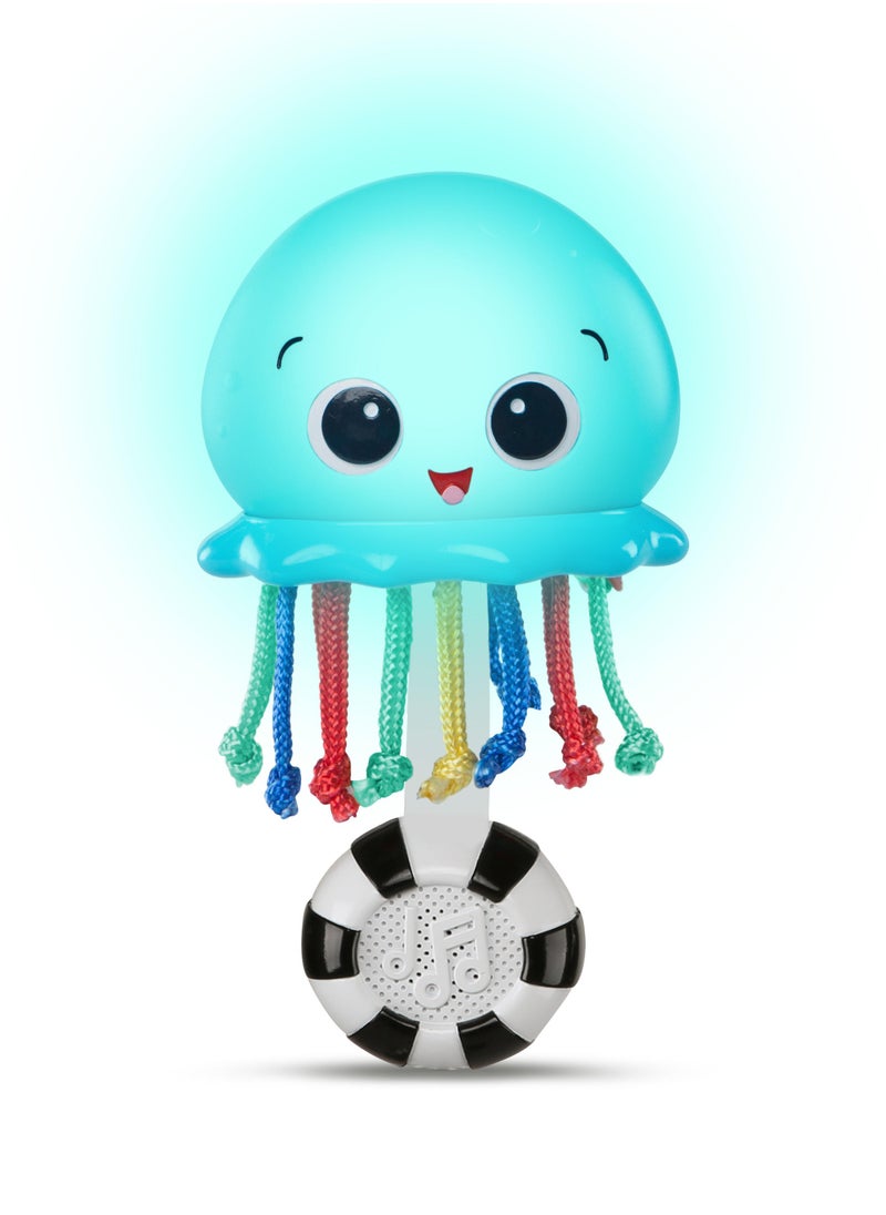 Ocean Glow Sensory Shaker Musical Toy, Color-Changing Lights & Classical Melodies, Easy-to-Grasp, Sensory Rattle for Babies Newborn+