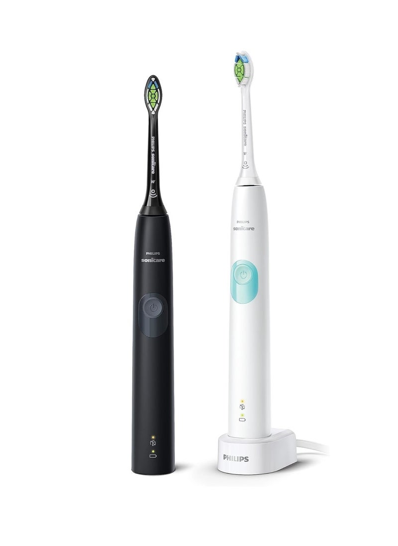 Philips Sonicare Protective Clean Dual Pack HX6450/05, White & Black Certified UAE 3 Pin