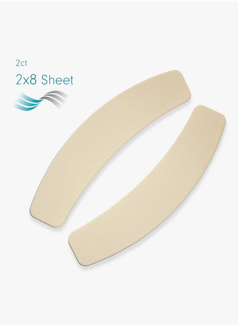 Advanced Silicone Professional Scar Treatment Strip for Abdomen C-Section Injury, Keloids & Burns 5.1 x 20.3 cm C Shaped 2 Pcs