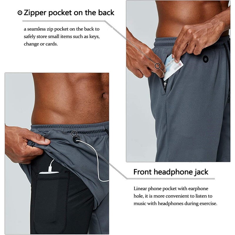 2-In-1 Athletic Shorts XL