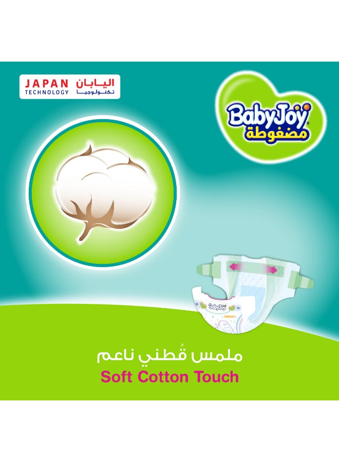 Compressed Diamond Pad Diaper, Size 4+ Junior, 12-21 Kg, Jumbo Pack, 44 Diapers