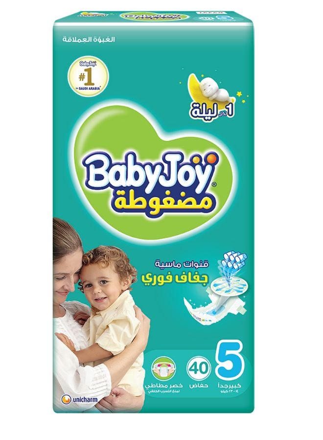 Compressed Diamond Pad Diaper, Size 4+ Junior, 12-21 Kg, Jumbo Pack, 44 Diapers