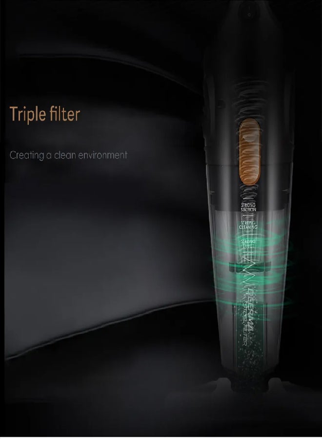 Portable Handheld Vacuum Cleaner, Multi-function Household Silent Strong Suction with HEPA Filter 1.2 L 600 W DX115C Black/Silver