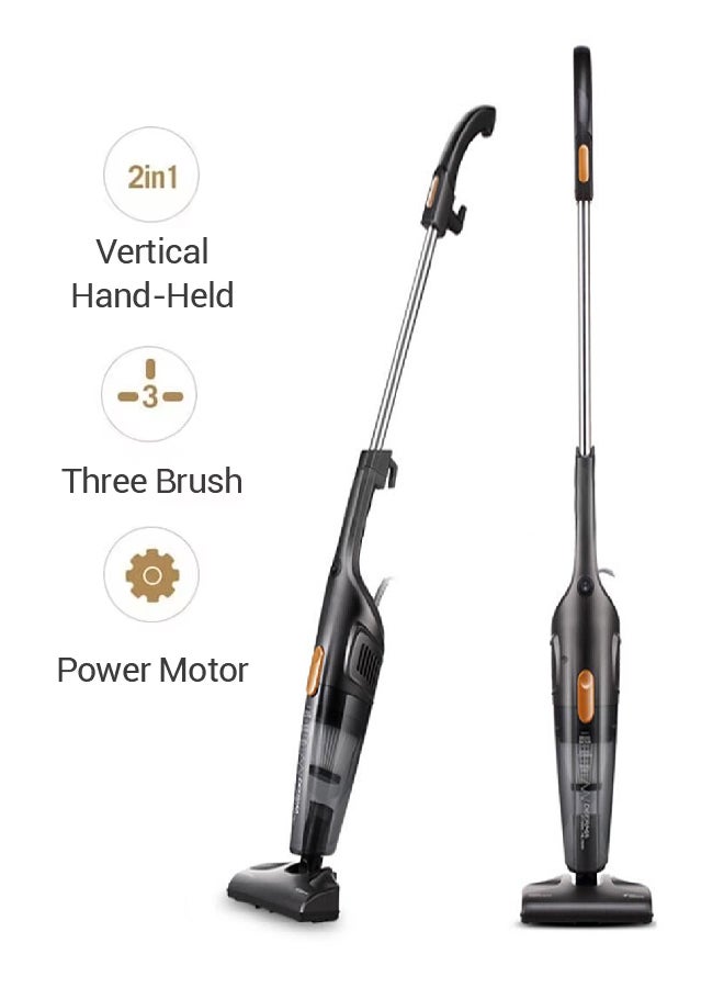 Portable Handheld Vacuum Cleaner, Multi-function Household Silent Strong Suction with HEPA Filter 1.2 L 600 W DX115C Black/Silver
