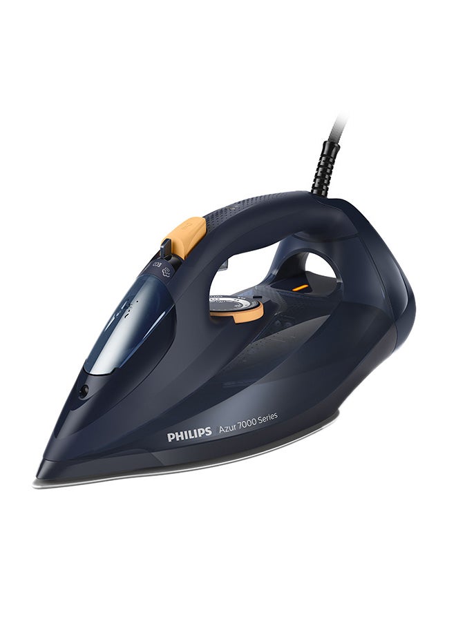 Steam Iron 7000 Series - 55g/min Continuous Steam, 250g Steam Boost, SteamGlide Elite Soleplate, Auto-Off, Vertical Steam, Drip Stop, 3000 W DST7060/26 Blue/Yellow