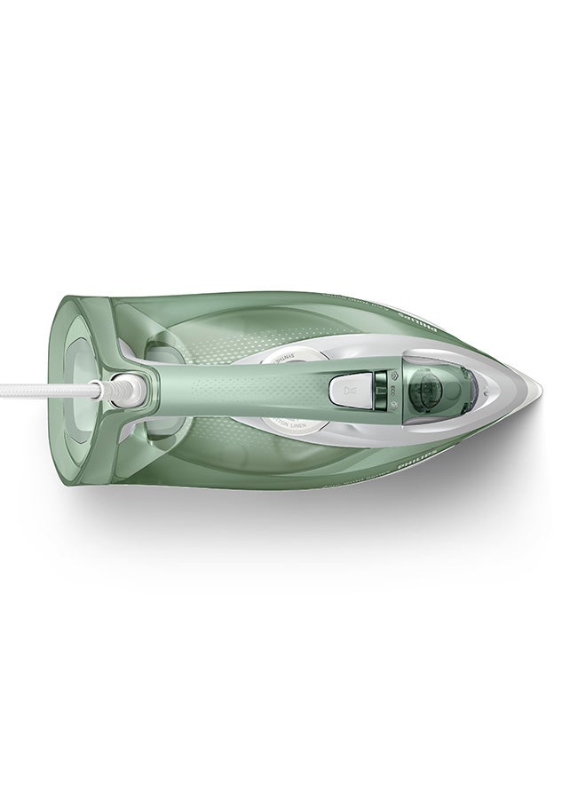 Steam Iron 7000 Series - 45g/min Continuous Steam, 220g Steam Boost, SteamGlide Plus Soleplate, 300 ml 2600 W DST7012/76 Desert Green/Grey