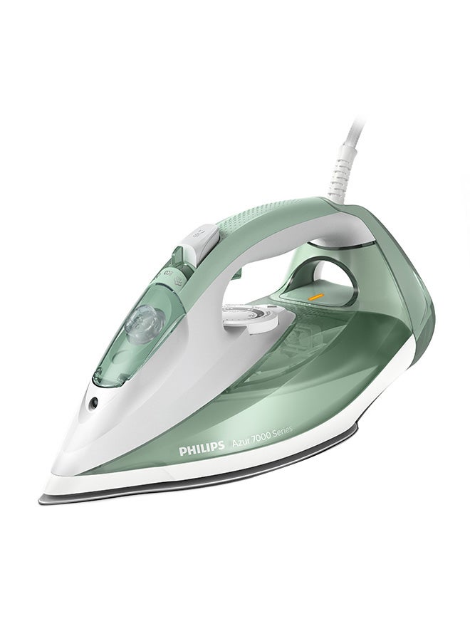 Steam Iron 7000 Series - 45g/min Continuous Steam, 220g Steam Boost, SteamGlide Plus Soleplate, 300 ml 2600 W DST7012/76 Desert Green/Grey