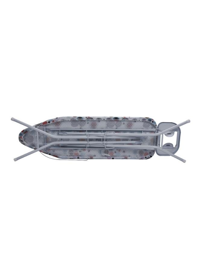 Ironing Board Suitable For Steam And Conventional Ironing Heavy Adjustment Liver Fold Flat For Storage 100 Percent Cotton Cover With Foam Pads Light Weight Easy To Carry 147x38x90 Cm