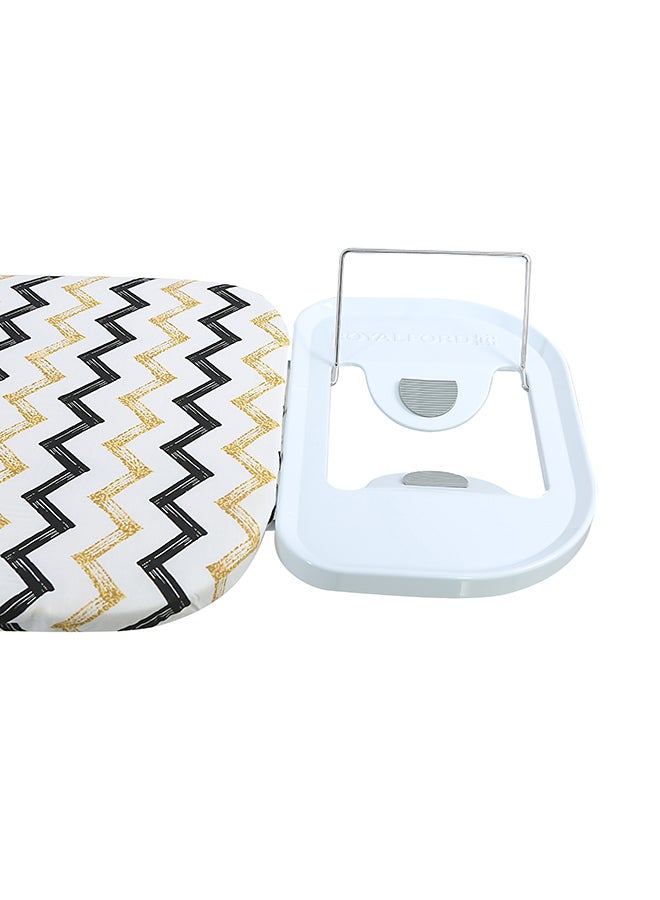 Ironing Board Suitable For Steam And Conventional Ironing Heavy Adjustment Liver Fold Flat For Storage 100 Percent Cotton Cover With Foam Pads Light Weight Easy To Carry 147x38x90 Cm