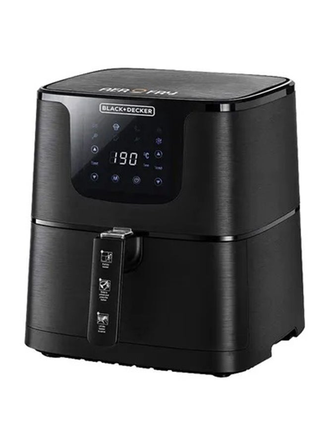 XL Digital Air Fryer 7.5L Capacity, 7 Presets 360° Rapid Air Convection Tech Temp-Time Control For Little/NoOil Healthy Frying Grilling Roasting and Baking 5.8 L 1700 W AF700-B5 Black