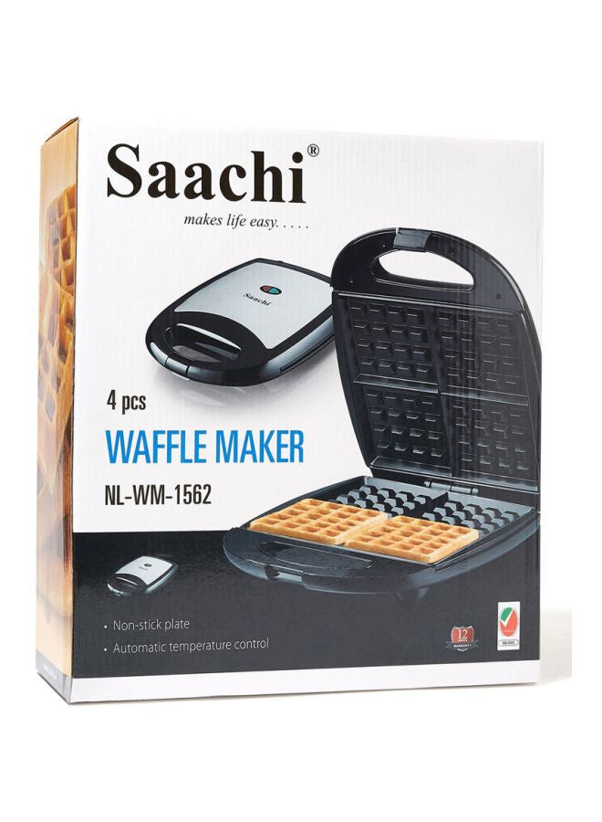 Waffle Maker NL-WM-1562-BK With A Square Grid Design 1300.0 W NL-WM-1562-BK Black