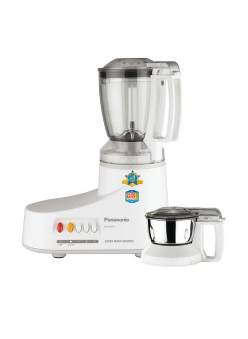 Powerful Mixer Grinder, 2 Stainless Steel Jars, Compact And Versatile For Everyday Kitchen Use 1 L 1000 W MX-AC210S White