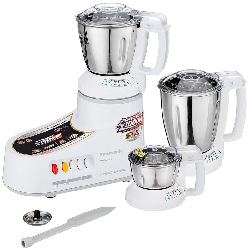 Electric 3-Jar Mixer And Grinder 550.0 W MX-AC300 White