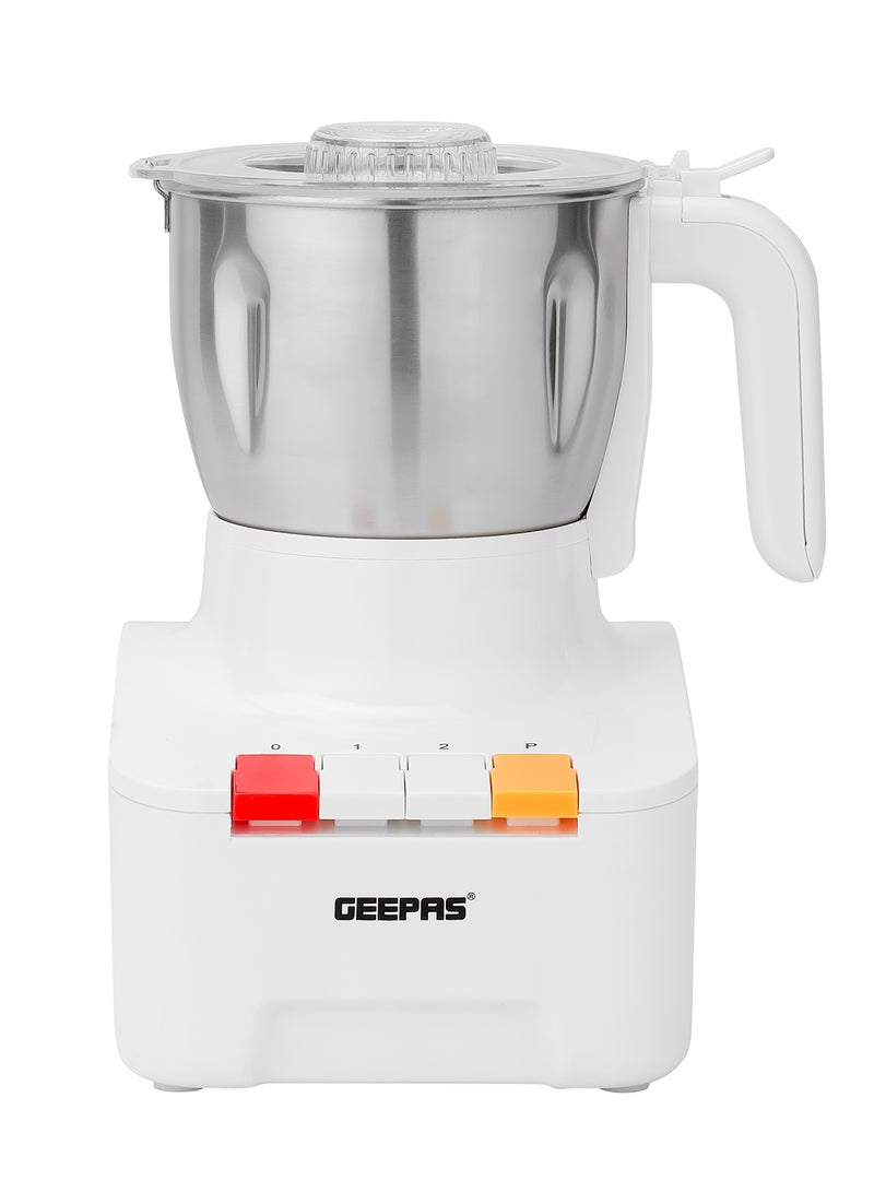 300 G Food Processor, Suitable for Grinding Coffee Beans, Spices, Nuts, Etc| Equipped with Grinder Cup, Lid and Stainless Steel Blades| Perfect for Kitchen Use| 2 Years Warranty 0.3 kg 600 W GCG286N White/Silver