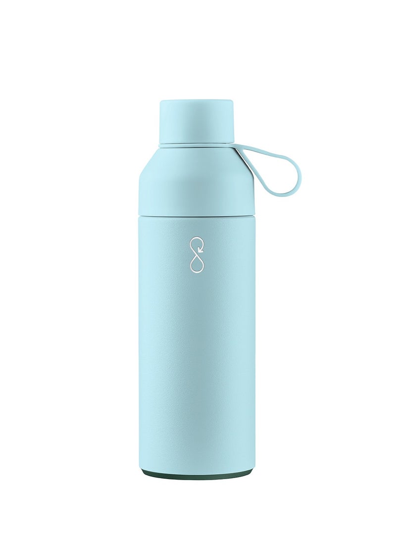 Eco-Friendly Stainless Steel Reusable Water Bottle Leakproof BPA Free Dishwasher Safe Double Wall Vacuum Insulated Thermos Flask - Sky Blue - 500ml