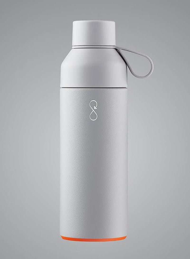 Eco-Friendly Stainless Steel Reusable Water Bottle Leakproof BPA Free Dishwasher Safe Double Wall Vacuum Insulated Thermos Flask - Rock Grey - 500 ml