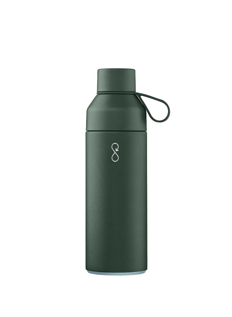 Eco-Friendly Stainless Steel Reusable Water Bottle Leakproof BPA Free Dishwasher Safe Double Wall Vacuum Insulated Thermos Flask - Forest Green 500 ml