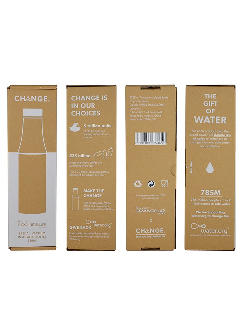 BREDA - CHANGE Collection Insulated Water Bottle - Black
