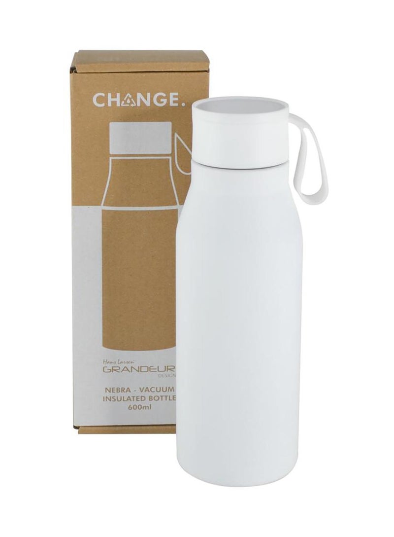 R-NEBRA - CHANGE Collection Recycled Stainless Steel Vacuum Bottle - White