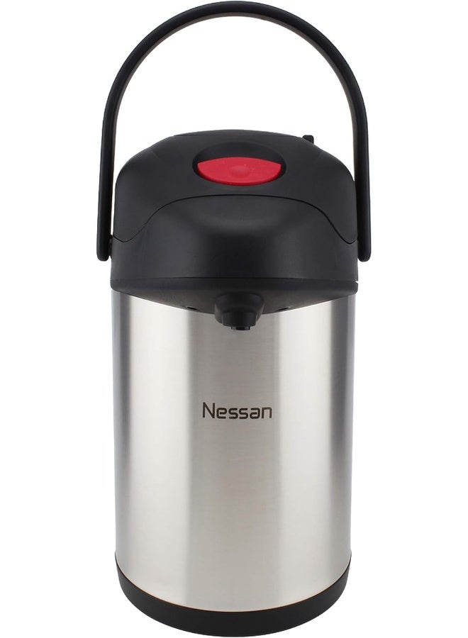 Insulated Pump Flask 3.5 L Silver/Black