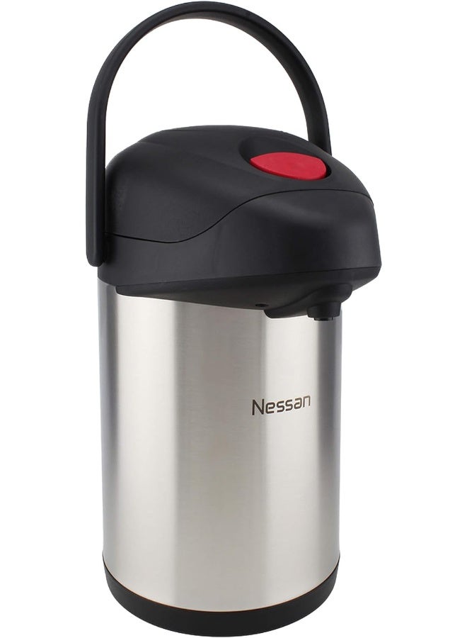 Insulated Pump Flask 3.5 L Silver/Black