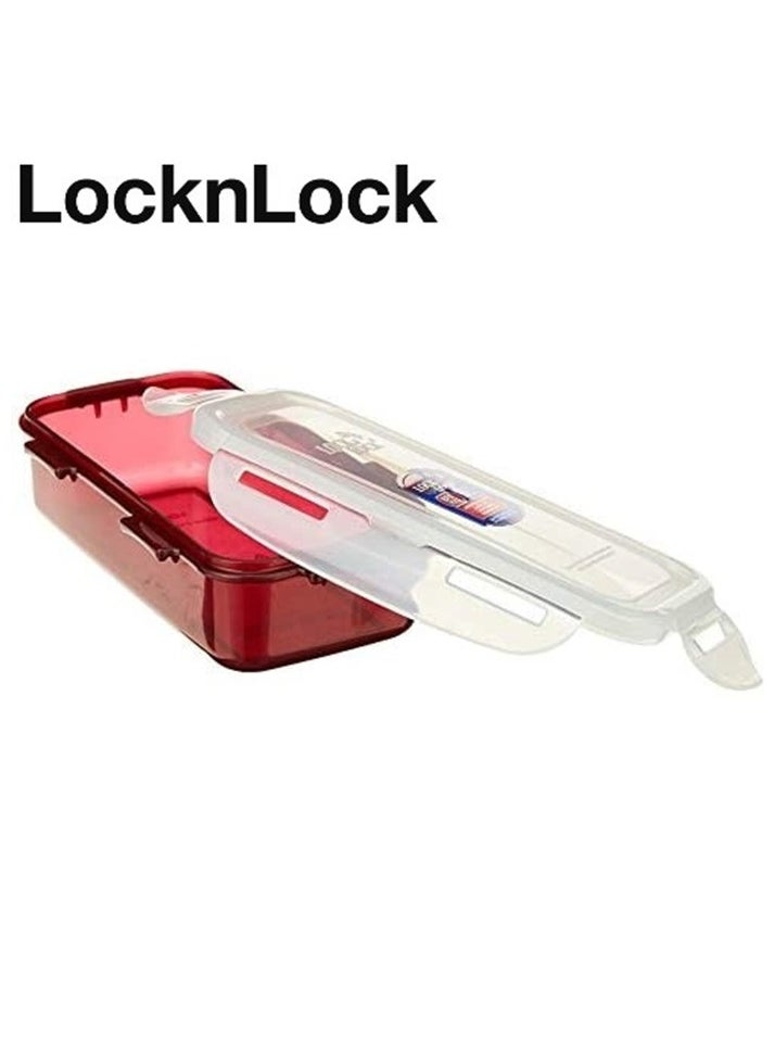 LocknLock 2PC Insulated Lunch Red Set - Grey, Airtight and BPA-Free Containers